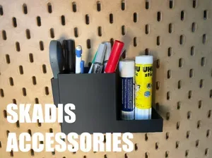 SKADIS pencil case + scissors holder