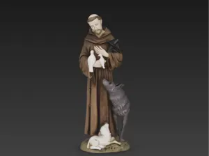 San Francesco d’Assisi con animali – statua