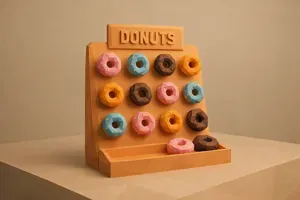 Low Poly Donut Display