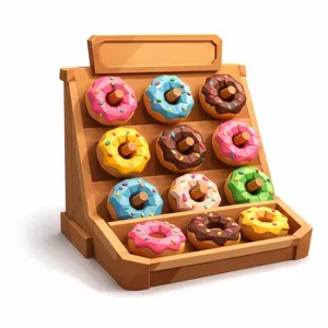 Low Poly Donut Display 2