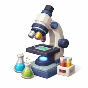 Low Poly Laboratory Microscope