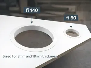 Hole Saw Rosettes fi140 and fi60