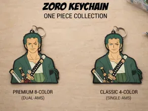 Zoro Keychain | One Piece | 8 & 4 Color AMS