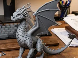 winged dragon with scales