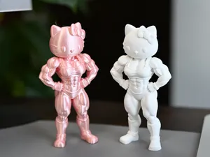 肌肉女士hello kitty