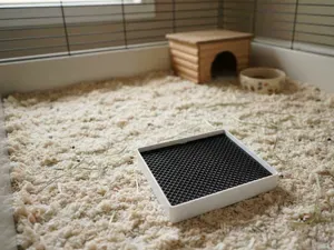 Guinea Pig Litter Box with Removable Diamond Mesh