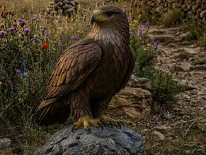 Águila Imperial en Roca – Modelo de Alta Precisión