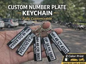 Custom Vehicle Number Plate Keychain