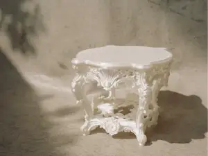 法式洛可可(Rococo)宫廷风格 雕花手办底座 BJD 娃屋展示底座 迷你置物台