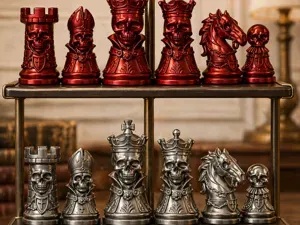 Skull Chess Set – 3D Printable Chess Pieces