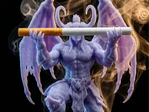 魔兽世界 伊利丹 伊利丹怒风 香烟架/递烟模型