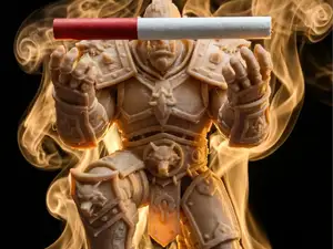 魔兽世界 萨尔 香烟架/递烟模型