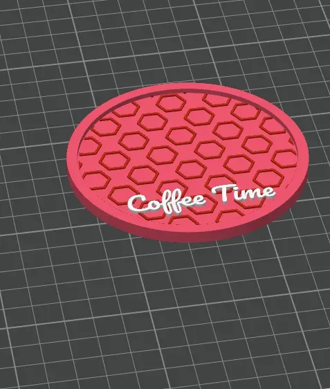 Parametric Coffee Coaster (Geometric Patterns&Text — Image 3 of 6