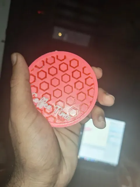 Parametric Coffee Coaster (Geometric Patterns&Text — Image 6 of 6