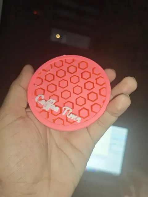 Parametric Coffee Coaster (Geometric Patterns&Text — Image 5 of 6