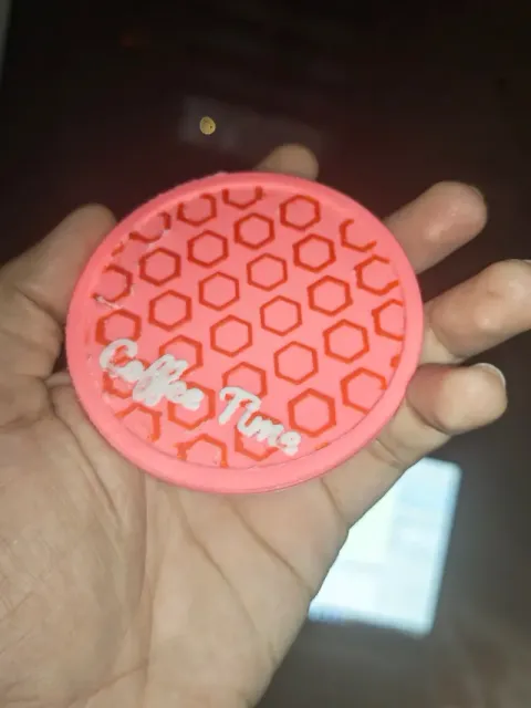 Parametric Coffee Coaster (Geometric Patterns&Text — Image 4 of 6
