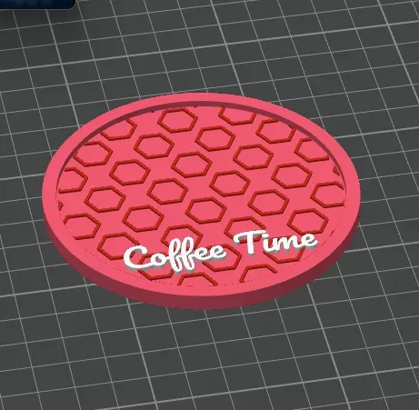Parametric Coffee Coaster (Geometric Patterns&Text — Image 2 of 6