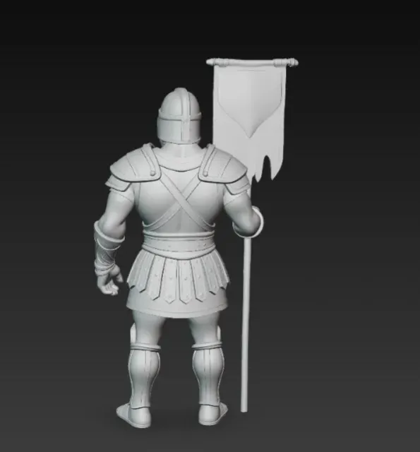 warrior with wolf head banner — Image 5 of 7