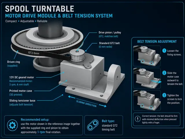 Parametric Motorized Spool Turntable x 3D Scanning — Image 6 of 8