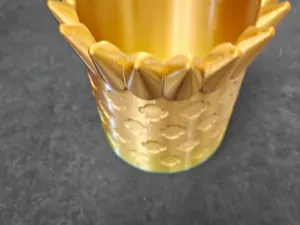 Sunflower Pen Cup — Petal Crown + Gothic Quatrefoi