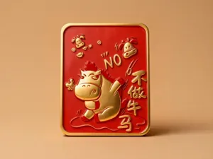 2026不做牛马-中国新年农历马年-春节好运招福字-儿童涂色玩具
