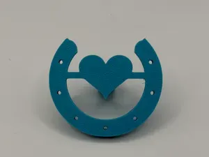 Lucky Horseshoe Vent Clip with Heart — Car Decor