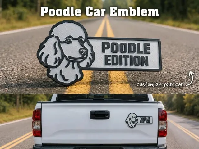 Poodle Car Emblem - The Poodle Edition