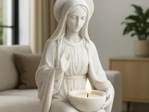Virgin Mary Candle Holder STL