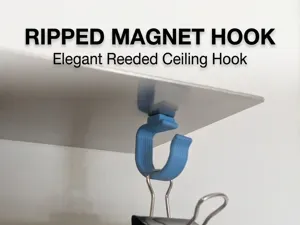 Ripped Magnet Hook Reeded Ceiling Hook No Support
