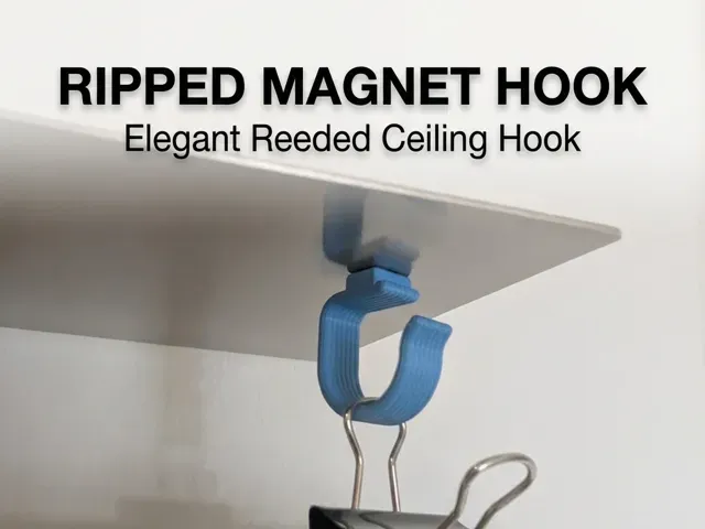 Ripped Magnet Hook Reeded Ceiling Hook No Support