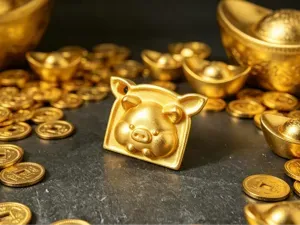黄金招财猪挂饰