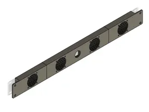 1U 4x40mm Fan Panel with switch for 19" Rack