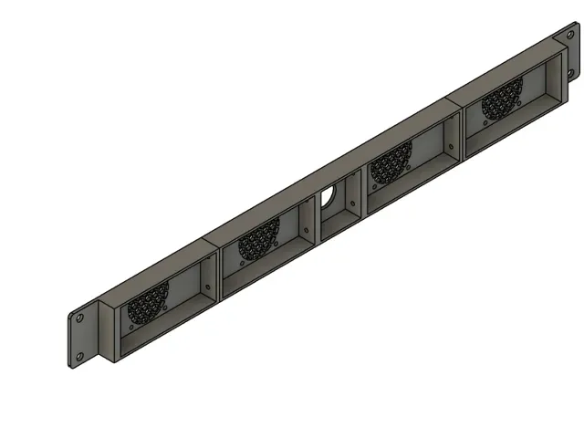 1U 4x40mm Fan Panel with switch for 19" Rack — Фото 4 из 4