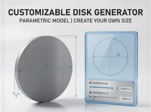 Circle-disk-cylinder generator