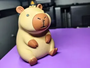可爱卡皮巴拉摆件(拆件打印,10cm高,无需胶水)