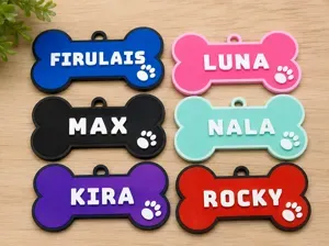 PLACA DE IDENTIFICACIÓN para tu PERRO - HUESO