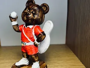Vintage Misha Bear Tennis Player.stl