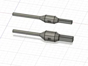 Hex Drill to 1/4 & 3/8 Socket Adapter Set