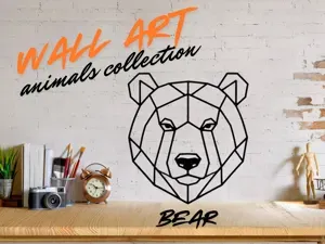 Geometric Wall Art - Animals Collection - Bear