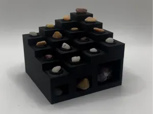 Crystal & Mineral Display Stand with Storage