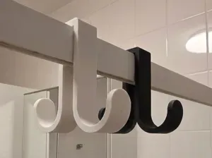 Parametric Double‑Sided Shower Glass Hook