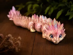 Cute Articulated Dragon Print-in-Place Fidget Toy