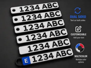 Car Plate Keychain Creator | Dual-Sided Customize
