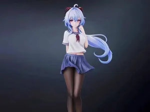 原神 校服甘雨3D打印手办|半仙之兽的校园日常