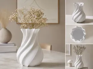 Elegant Twisted Spiral Vase – Modern Home Decor