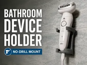 Bathroom Device Holder | No-Drill | Charging Dock