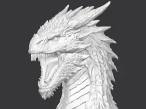 Dragon Head Bust – Roaring Fire Dragon Sculpture