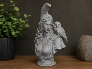 Athena with Owl – Minerva Goddess Bust