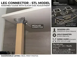 DIY Furniture Leg Connector / Bracket