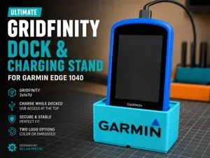 Ultimate Gridfinity Stand Holder: Garmin Edge 1040